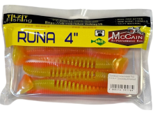 Приманка силиконовая Tilzit RUNA 4"  (Оранжевый/Желтый)