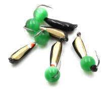 Мормышка вольфрамовая Яман Гвоздик безнасадочная кошачий глаз сверленый №2 0,45г (Латунь)