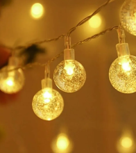 Гирлянда светодиодная Шары прозрачные 40L 5м (Желтый)