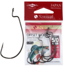 Крючок офсетный Mikado Sensual Offset Worm II BN