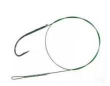 Поводок Mikado X-Plode (стальной с крючком/GREEN), 15/20/25cm, 10kg