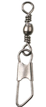 Вертлюг с карабином Mikado Barrel Swivel Safety Snap BN №22