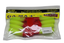 Приманка силиконовая Tilzit Ga-Ma 4" (Лимонный/Красный хвост)