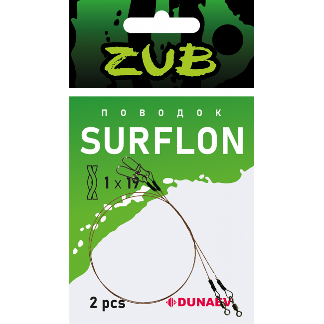 Поводок Dunaev Zub Surflon 1*19 12кг 15см Поводок Dunaev Zub Surflon 1*19 12кг 15см