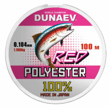 Леска Dunaev Polyester Red 100м
