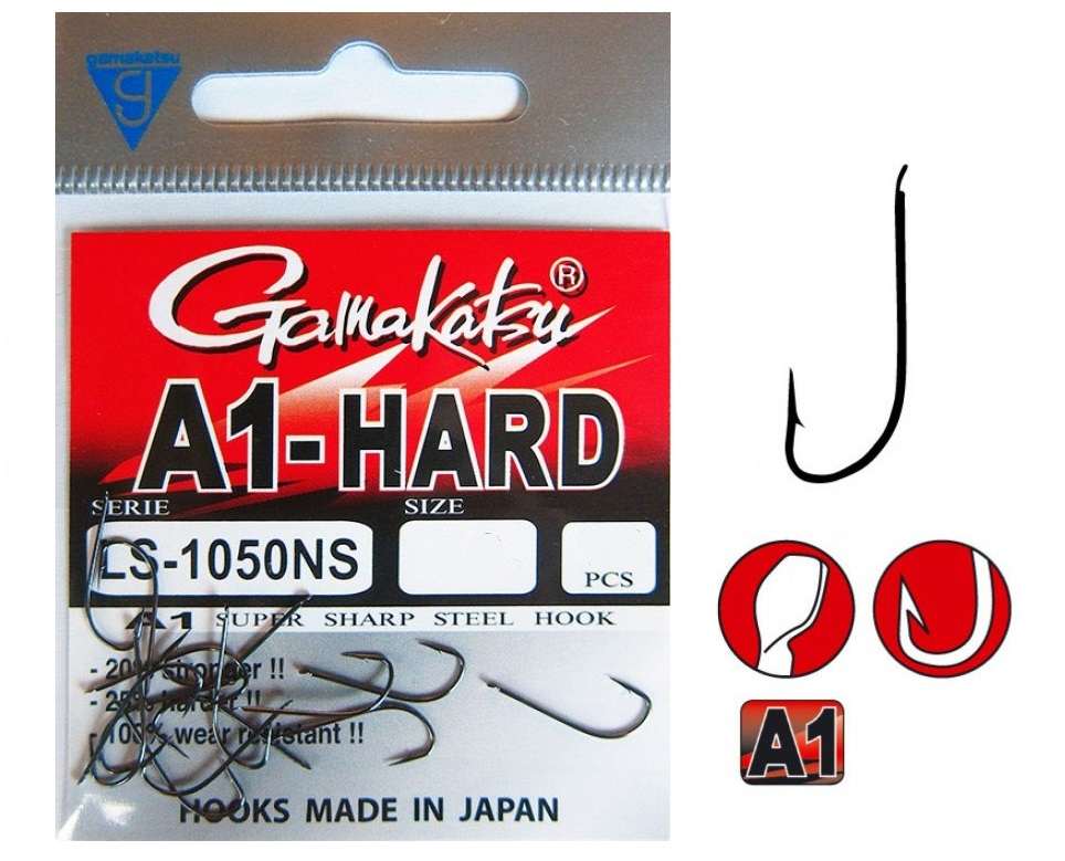 Крючок одинарный Gamakatsu A1 LS-1050NS №6 Black Крючок одинарный Gamakatsu A1 LS-1050NS №6 Black