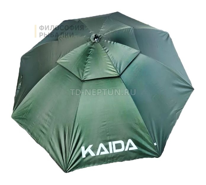 Зонт рыболовный Kaida с боковым наклоном 260см зеленый Зонт рыболовный Kaida с боковым наклоном 260см зеленый