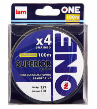 Плетеный шнур Iam №One Superior X4 100м Yellow