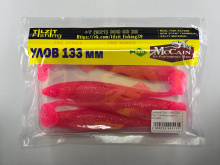 Приманка силиконовая Tilzit Улов 13,3см (Малиновый с блестками)