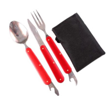 Набор столовых приборов Следопыт в чехле (вилка. ложка. нож) на блистере