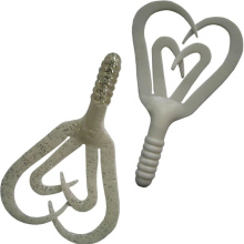 Приманка силиконовая Helios Credo Four Tail твистер 3,35" 8,5см (002, White/Sparkles)