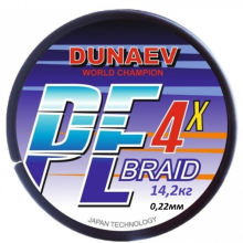 Плетеный шнур Dunaev Braid PE X4 Ярко-зеленый 150м