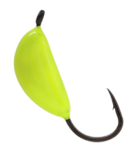 Mормышка вольфрамовая Lumicom Банан с ушком обмазка d4.0мм (Y, лимонная)