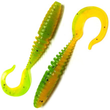 Приманка силиконовая Dunaev Zub-Twist 7,5см (022, Зелено-оранжевый)