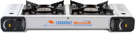 Плита настольная газовая Следопыт - MaximuM  двойная с переходником