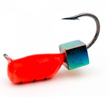 Мормышка Wolfram Столбик d2,0 мм 0,5г с кубиком Хамелеон (450, Красный)