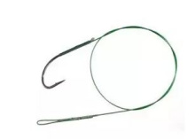 Поводок Mikado X-Plode (стальной c крючком/GREEN), 25cm, 10kg