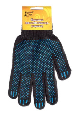 Перчатки х/б с ПВХ Домашний Сундук Мастер черные