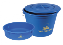 Ведро Волжанка 25л пластиковое с крышкой и тазиком
