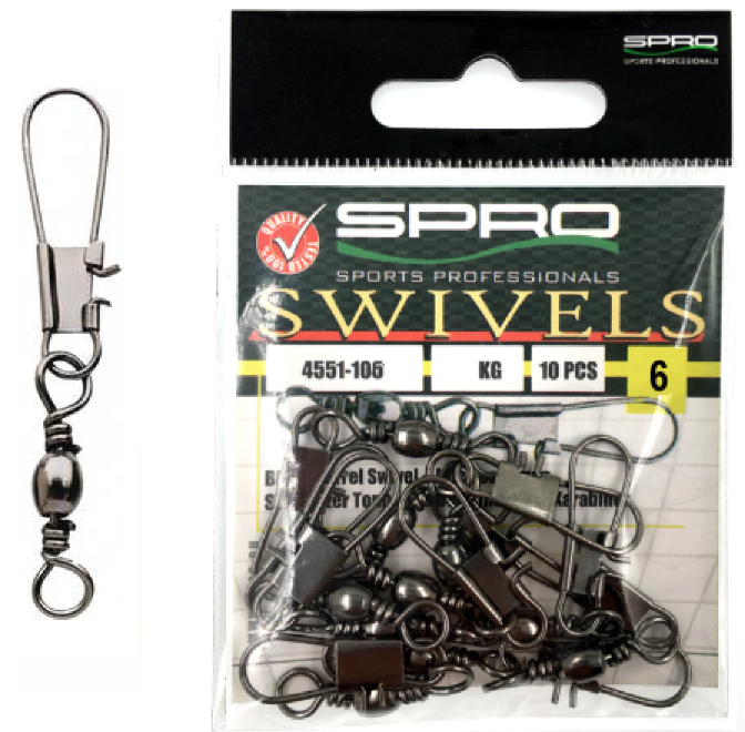 Вертлюг с карабином Spro Barrel Swivel Interlock Snap №6 Вертлюг с карабином Spro Barrel Swivel Interlock Snap №6