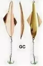 Блесна вертикальная зимняя Lucky John Gilder с цепочкой и тройником 10г (GC)