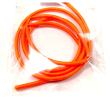 Кембрик силиконовый флуоресцентный красно-оранжевый 1м
