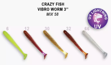 Приманка силиконовая CF Vibro Worm 3" 7,5см