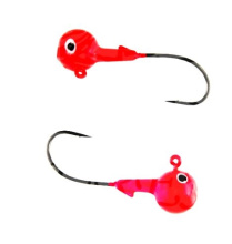 Джиг - головка Round 18г с крючком Murena №3/0 крашеная (Красный)