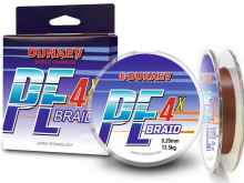 Плетеный шнур Dunaev Feeder Braid PE X4 Коричневый 150м