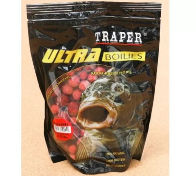 Бойлы Traper Mix Truskawka 12мм, 16мм, 20мм, 1кг¶