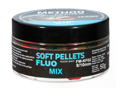 Пеллеты Traper Soft,  8/10mm 50g, Fluo Method Feeder mix