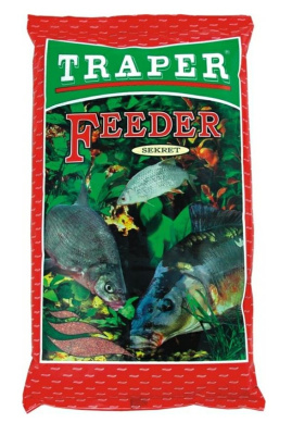 Прикормка Traper Sekret, 1kg, Feeder Czerwony (красный)