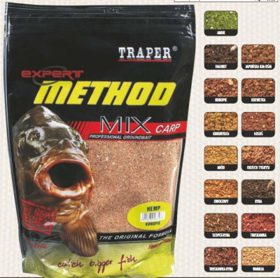 Прикормка Traper Mix Carp, 1kg, Truskawka–Ryba