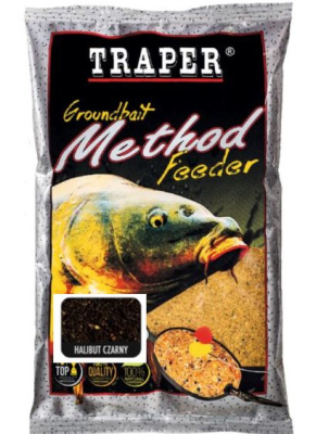 Прикормка Traper Method Feeder Halibut czarny Black 750г