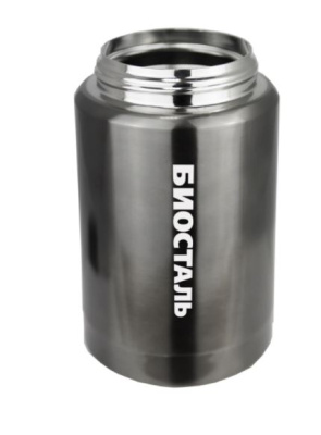 Термос Biostal, 0,5л (NTS-500V), c ш/г, суповой с ложкой, вороненая сталь (4)