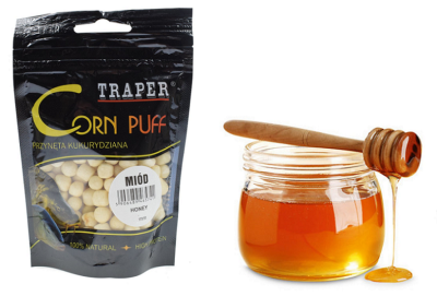 Приманка Traper Kukurydza в пакетах, 4mm, 20g, Puff Miód 