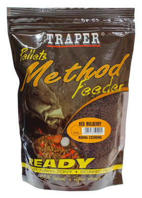Пеллеты Traper Method Feeder, 4mm, 500g, Morwa czerwona