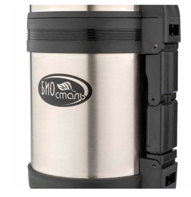 Термос Biostal 1,2л универсальный с дополнительной чашкой с ручкой и ремешком (2)