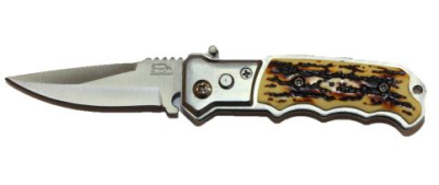 Нож складной Stainless малый кость