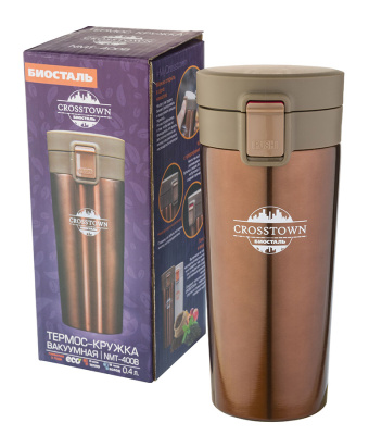 Термокружка Biostal-Crosstown, 0,40л (NMT-400B), античная бронза