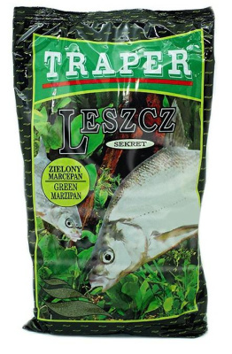 Прикормка Traper Sekret, 1kg, Leszcz Marcepan (зеленый)