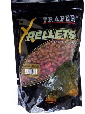 Пеллеты Traper Mix Truskawka, Wanilia, Owocowy, Czekolada 8мм 1кг¶