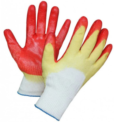 Перчатки х/б латексные