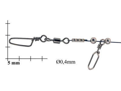 Поводок BIGULOV ОМ 15см, до 17гр (1шт), ОМ-15-СТ-1