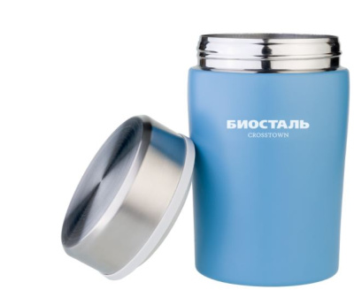 Термос Biostal-Crosstown 0,5л с широким горлом синий (1)
