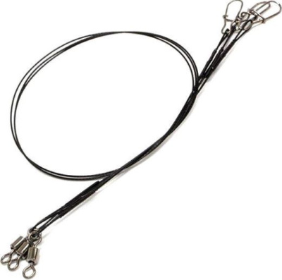 Набор поводков стальных Namazu Leader 1x7 Nylon Coated Black 15-20-25-30см 23кг