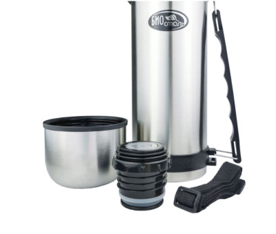 Термос Biostal 1,2л с узким горлом с ручкой (1)