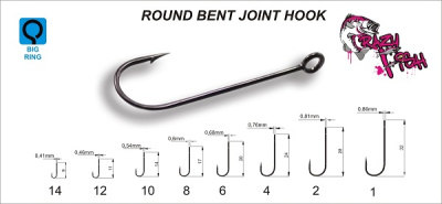 Крючок одинарный Crazy Fish Round Bent Joint №12