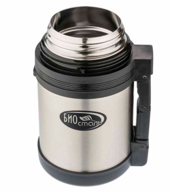 Термос Biostal 1,2л универсальный с дополнительной чашкой с ручкой и ремешком (4)